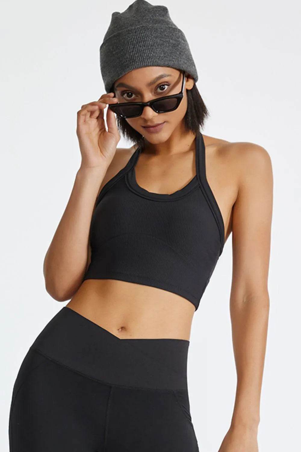 Bona Fide Fashion - Halter Neck Active Cami - Women Fashion - Bona Fide Fashion