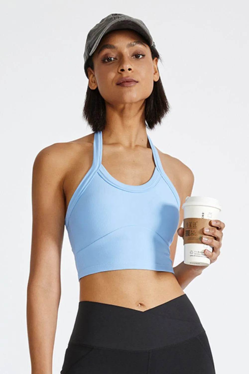 Bona Fide Fashion - Halter Neck Active Cami - Women Fashion - Bona Fide Fashion