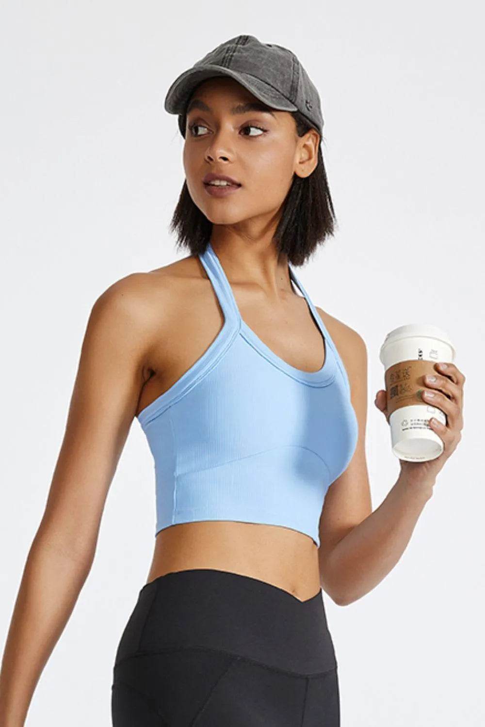 Bona Fide Fashion - Halter Neck Active Cami - Women Fashion - Bona Fide Fashion