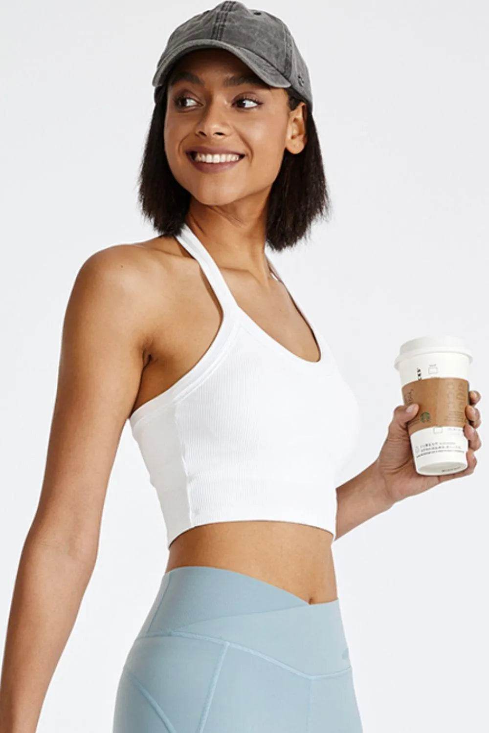Bona Fide Fashion - Halter Neck Active Cami - Women Fashion - Bona Fide Fashion
