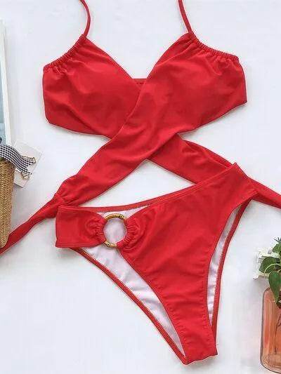 Bona Fide Fashion - Halter Neck Two-Piece Bikini Set - Women Fashion - Bona Fide Fashion