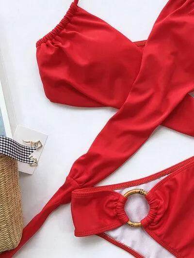 Bona Fide Fashion - Halter Neck Two-Piece Bikini Set - Women Fashion - Bona Fide Fashion