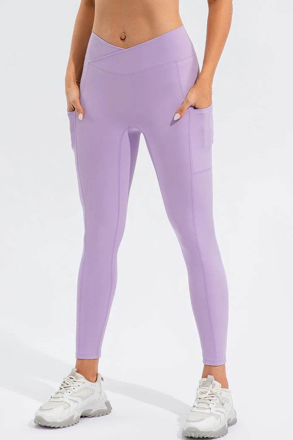 Bona Fide Fashion- High Waist Active Leggings with Pockets - Women Fashion - Bona Fide Fashion