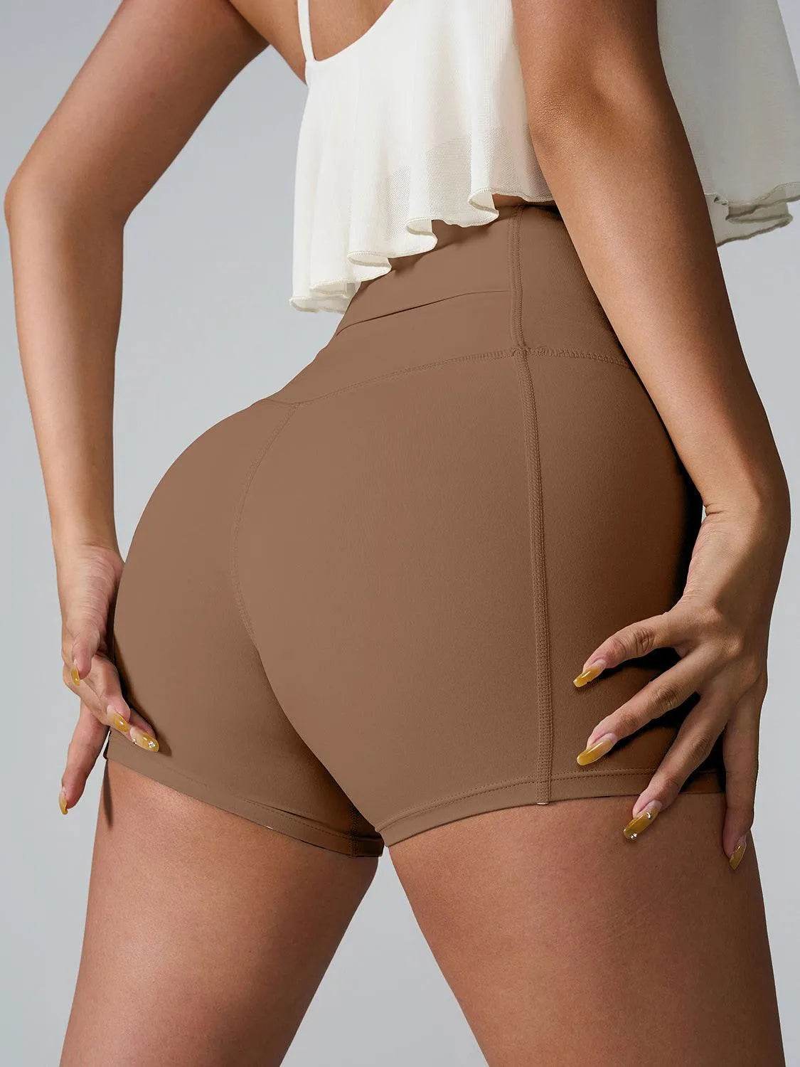 Bona Fide Fashion - High Waist Active Shorts - Women Fashion - Bona Fide Fashion