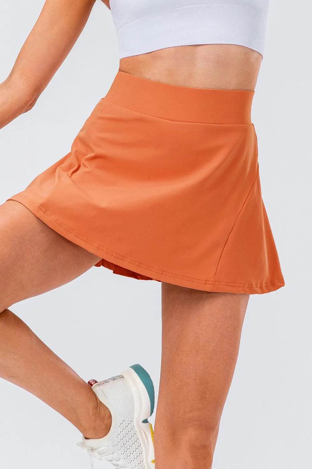 Bona Fide Fashion - High Waist Pleated Active Skirt - Women Fashion - Bona Fide Fashion