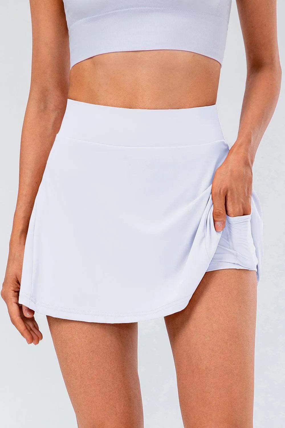 Bona Fide Fashion - High Waist Pleated Active Skirt - Women Fashion - Bona Fide Fashion