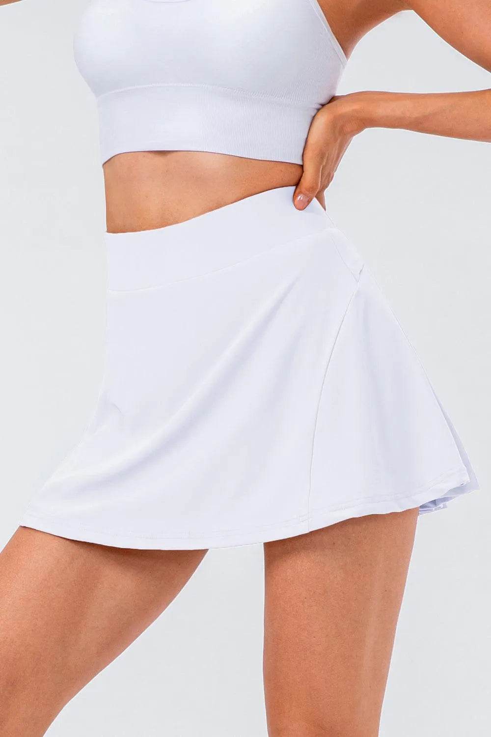 Bona Fide Fashion - High Waist Pleated Active Skirt - Women Fashion - Bona Fide Fashion