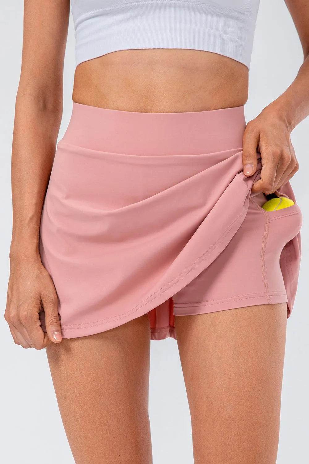 Bona Fide Fashion - High Waist Pleated Active Skirt - Women Fashion - Bona Fide Fashion