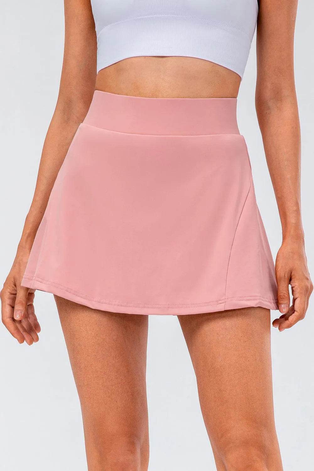 Bona Fide Fashion - High Waist Pleated Active Skirt - Women Fashion - Bona Fide Fashion