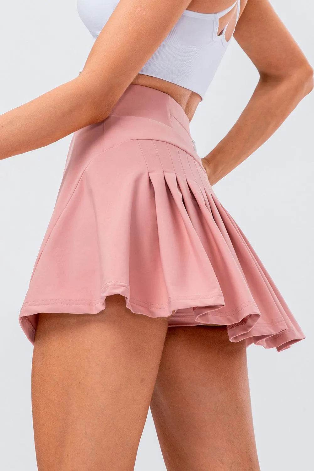 Bona Fide Fashion - High Waist Pleated Active Skirt - Women Fashion - Bona Fide Fashion