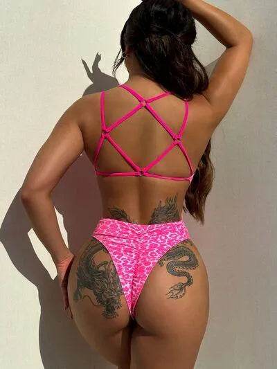 Bona Fide Fashion - Leopard Plunge Spaghetti Strap One-Piece Swimwear - Women Fashion - Bona Fide Fashion
