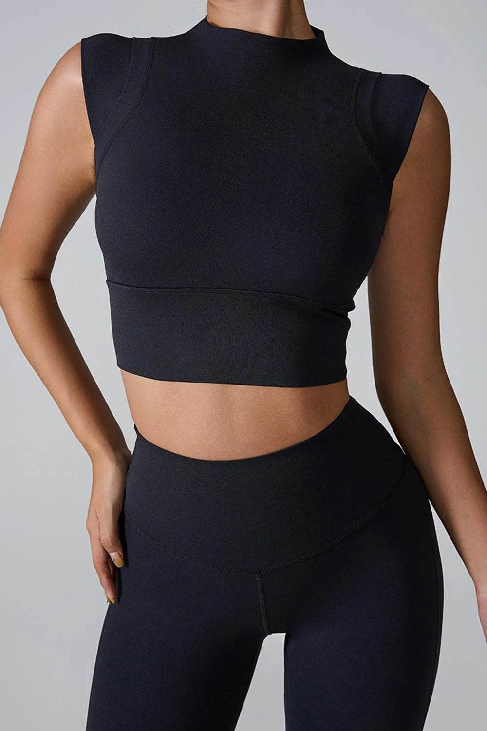 Bona Fide Fashion - Mock Neck Active Tank - Women Fashion - Bona Fide Fashion