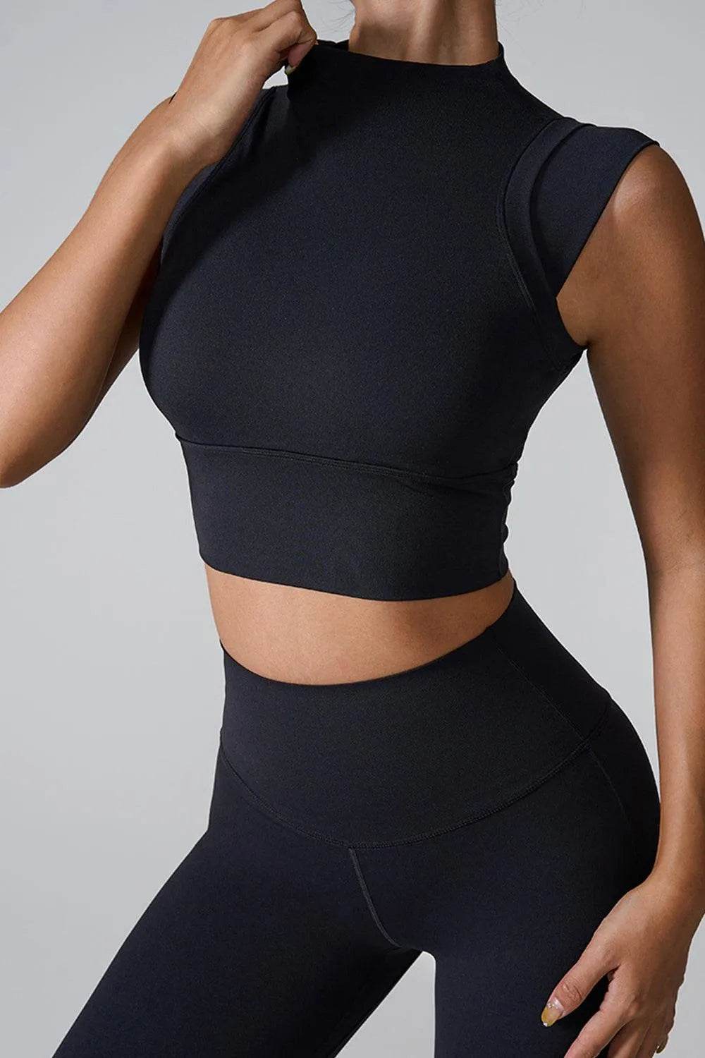 Bona Fide Fashion - Mock Neck Active Tank - Women Fashion - Bona Fide Fashion