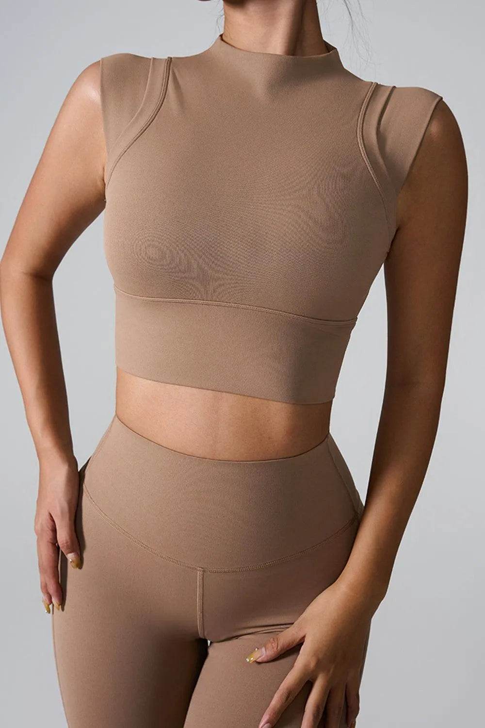 Bona Fide Fashion - Mock Neck Active Tank - Women Fashion - Bona Fide Fashion