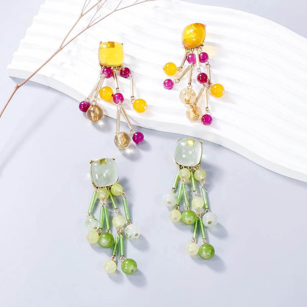 Bona Fide Fashion | Acrylic Bead Dangle Earrings - Bona Fide Fashion