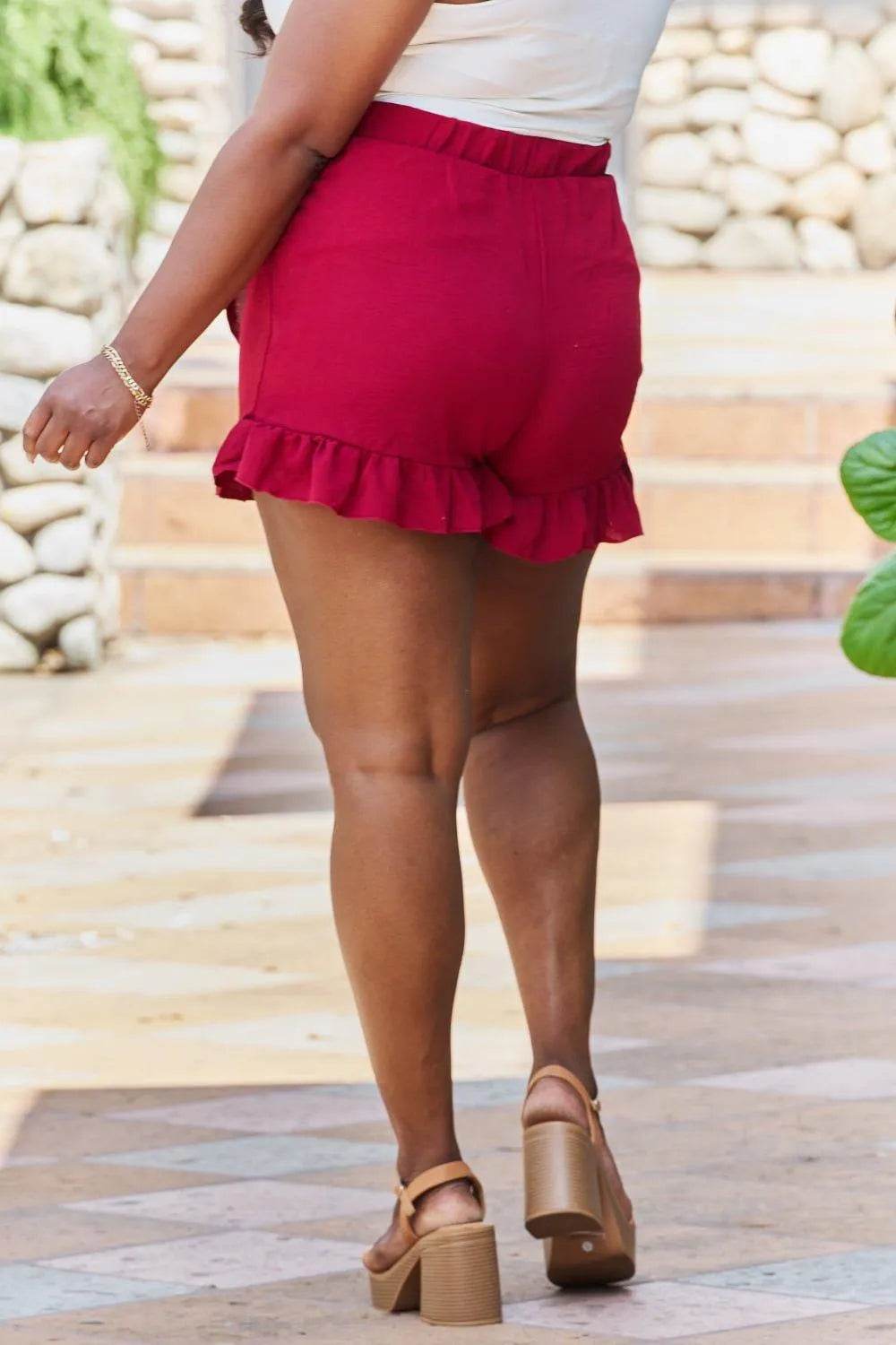 Bona Fide Fashion - Plus Size Ruffled Hem Skort - Women Fashion - Bona Fide Fashion