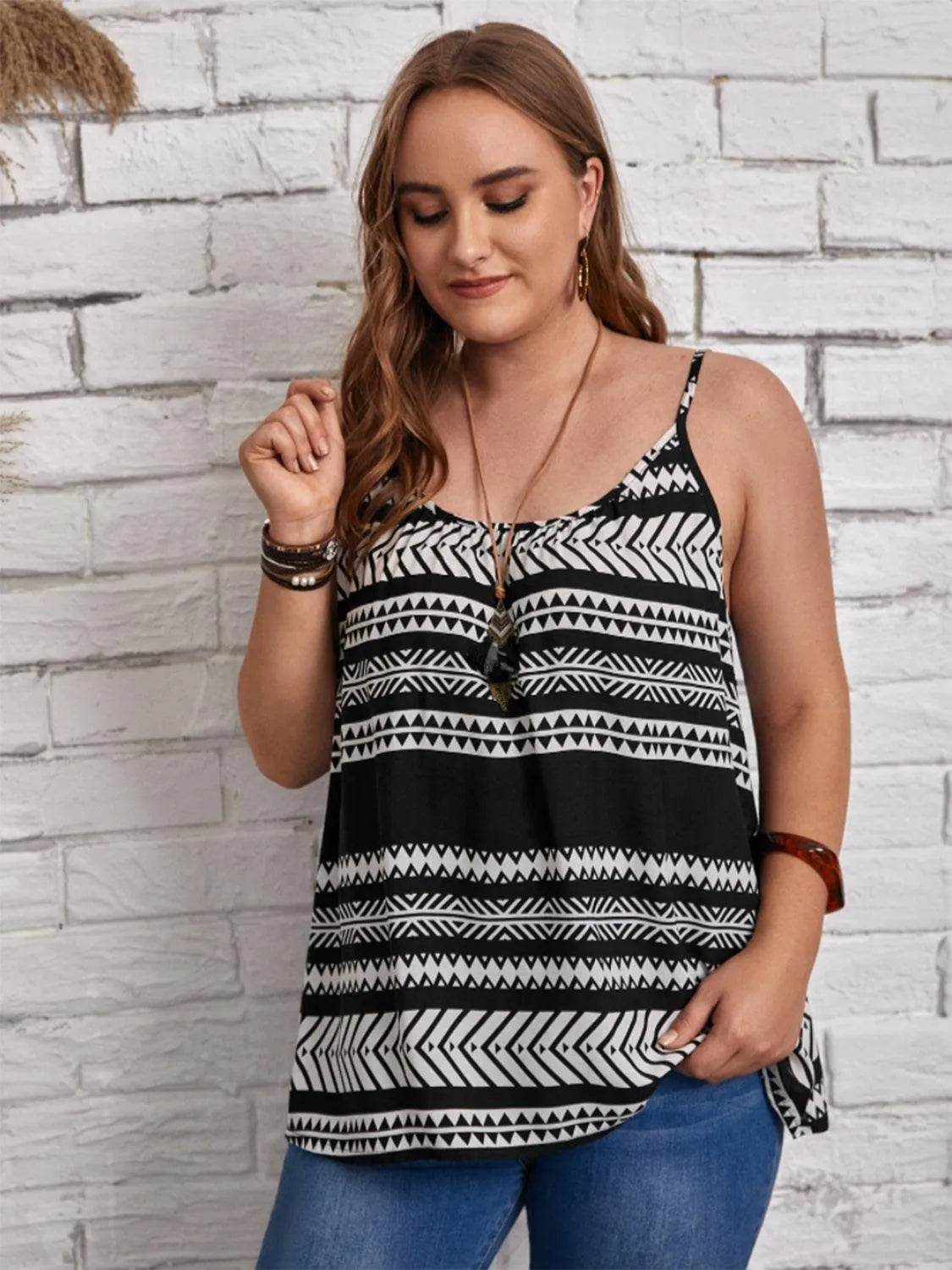 Bona Fide Fashion - Plus Size Scoop Neck Cami - Women Fashion - Bona Fide Fashion