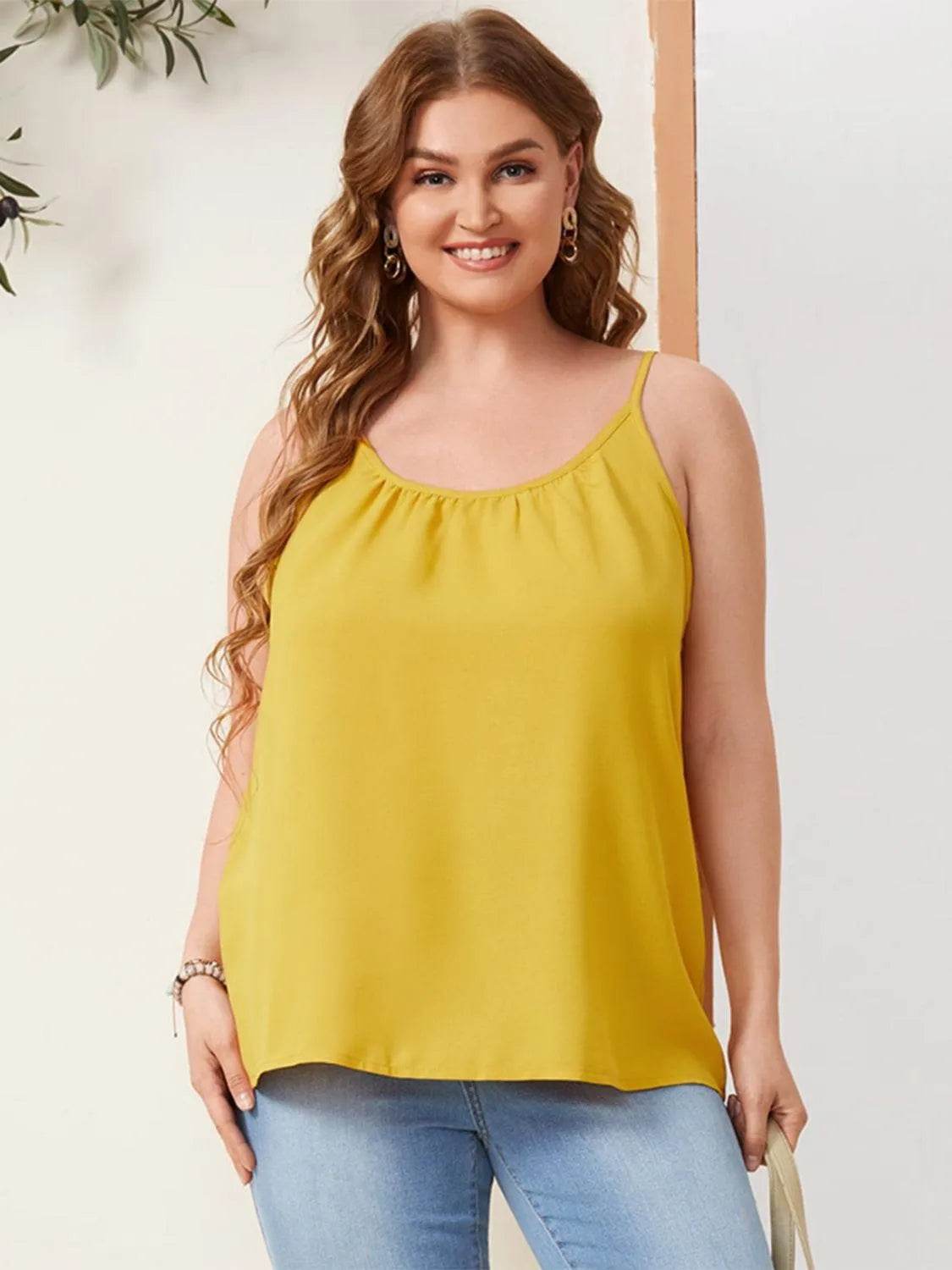 Bona Fide Fashion - Plus Size Scoop Neck Cami - Women Fashion - Bona Fide Fashion