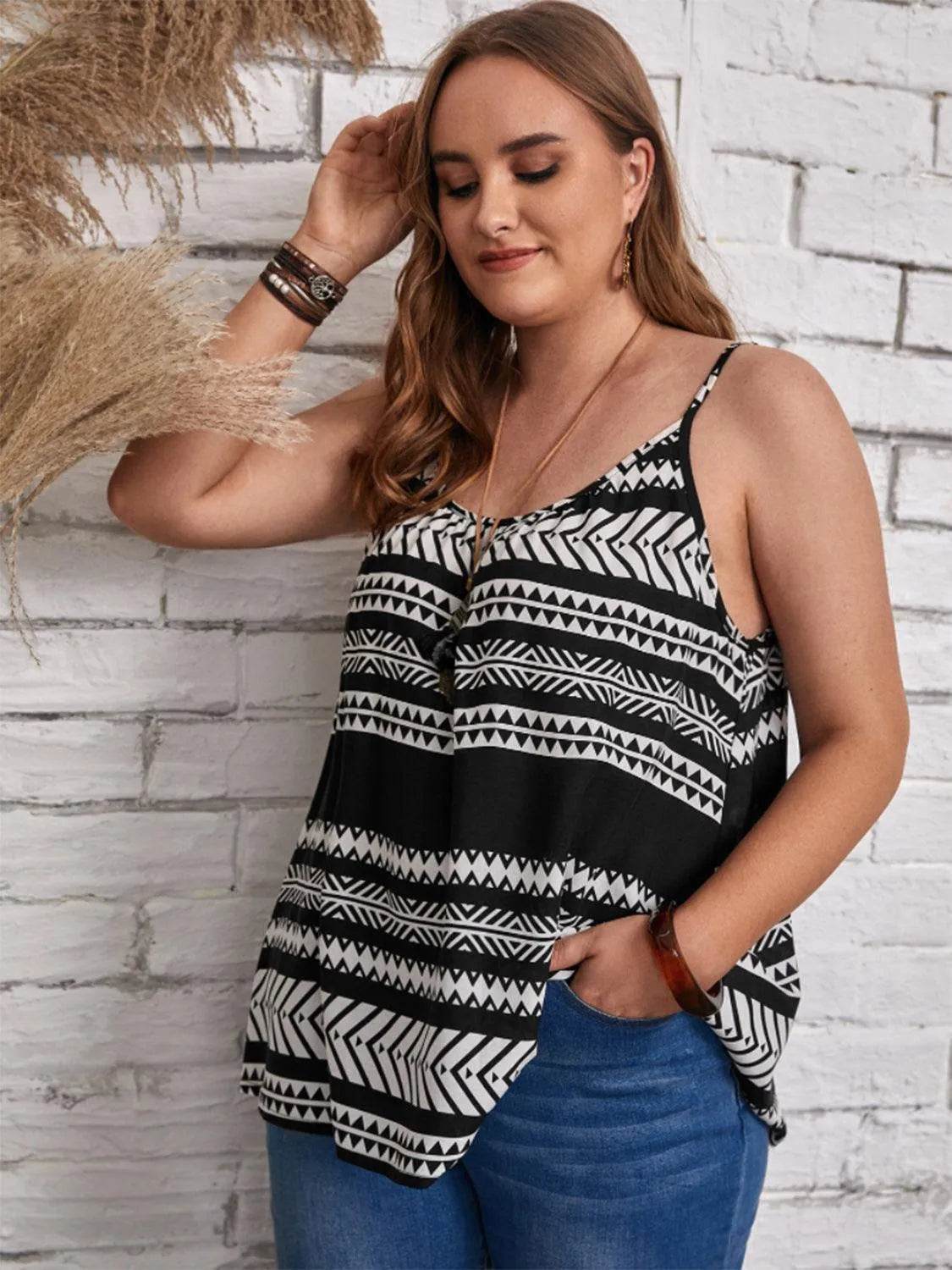 Bona Fide Fashion - Plus Size Scoop Neck Cami - Women Fashion - Bona Fide Fashion