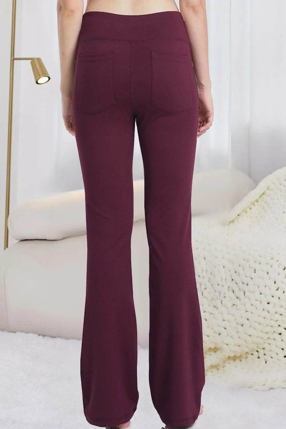 Bona Fide Fashion - Pocketed High Waist Active Pants - Women Fashion - Bona Fide Fashion