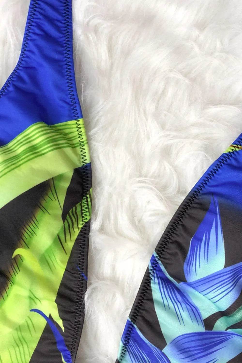 Bona Fide Fashion - Printed Halter Neck One-Piece Swimwear - Women Fashion - Bona Fide Fashion