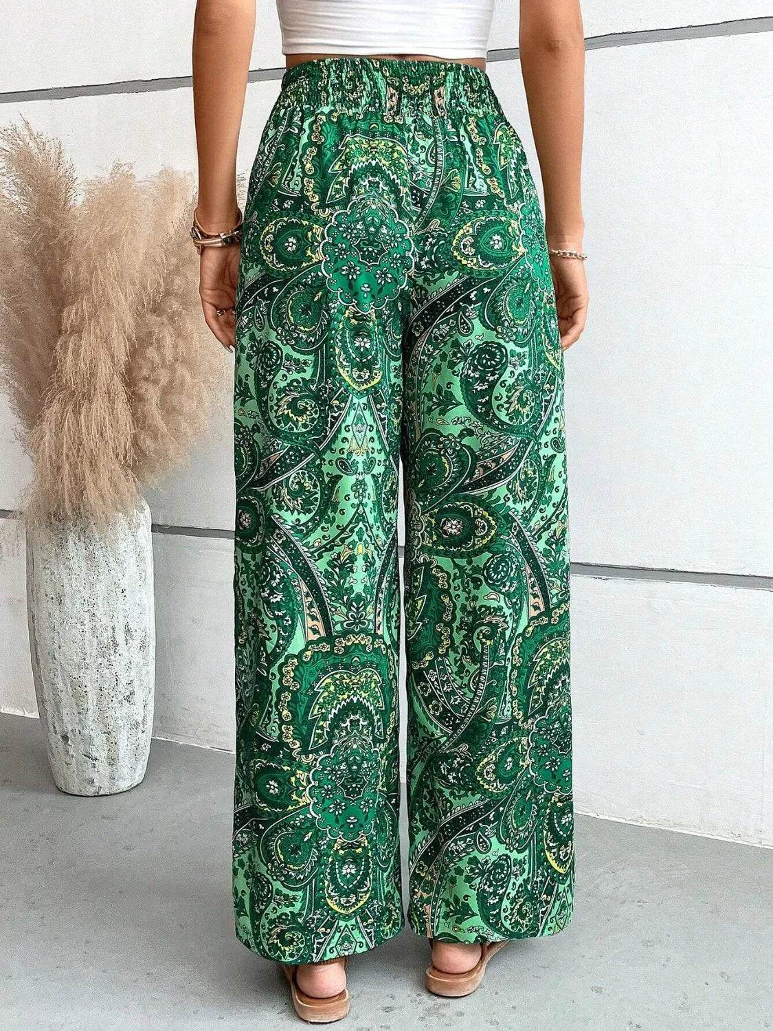 Bona Fide Fashion - Printed Wide Leg Pants - Women Fashion - Bona Fide Fashion