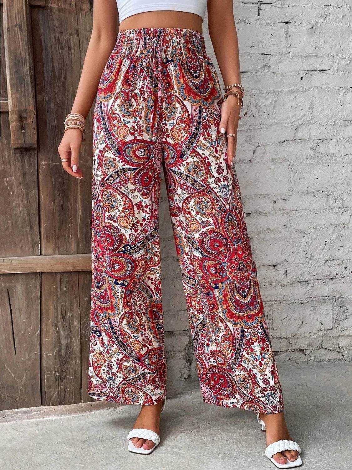 Bona Fide Fashion - Printed Wide Leg Pants - Women Fashion - Bona Fide Fashion