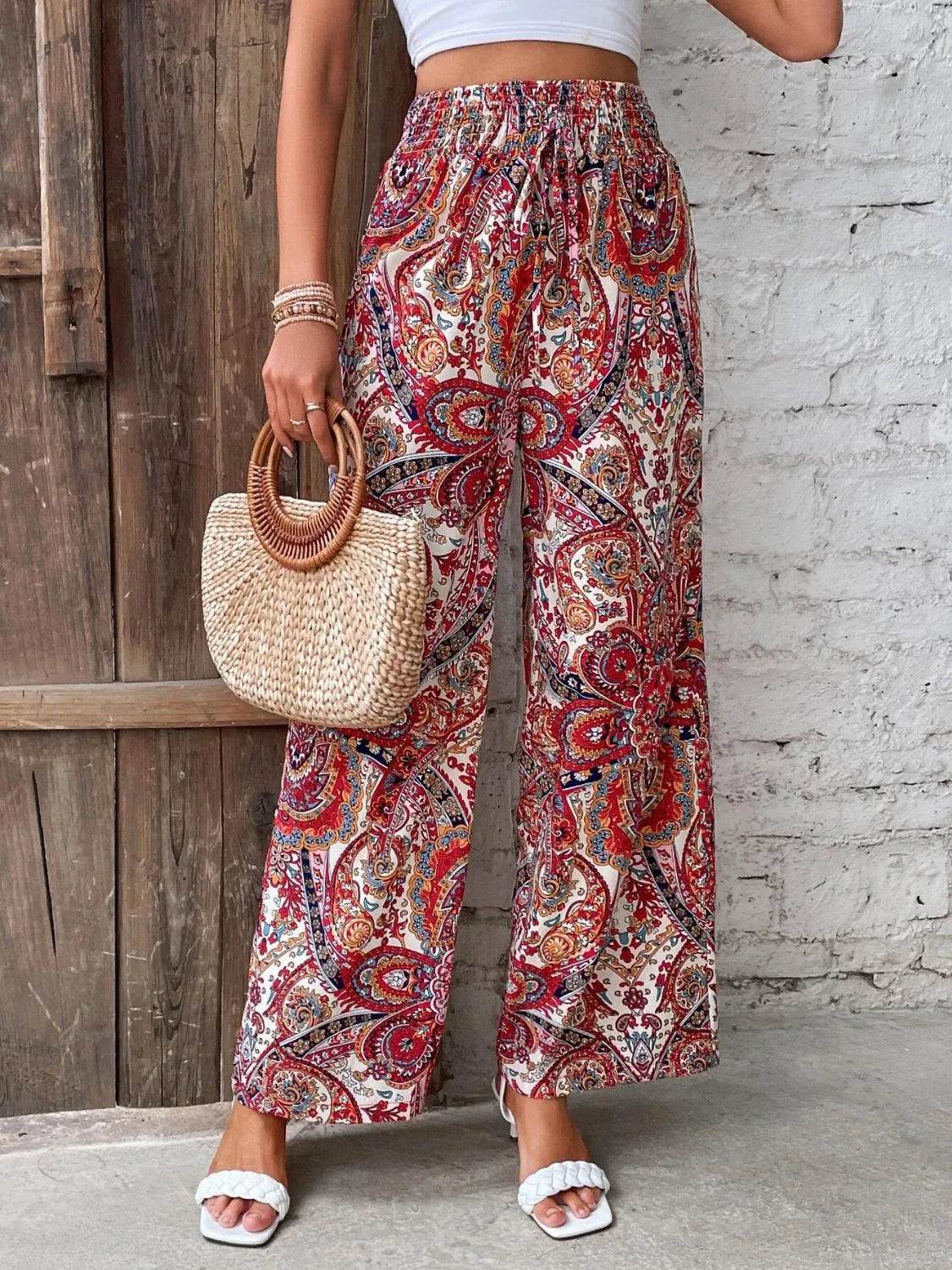 Bona Fide Fashion - Printed Wide Leg Pants - Women Fashion - Bona Fide Fashion