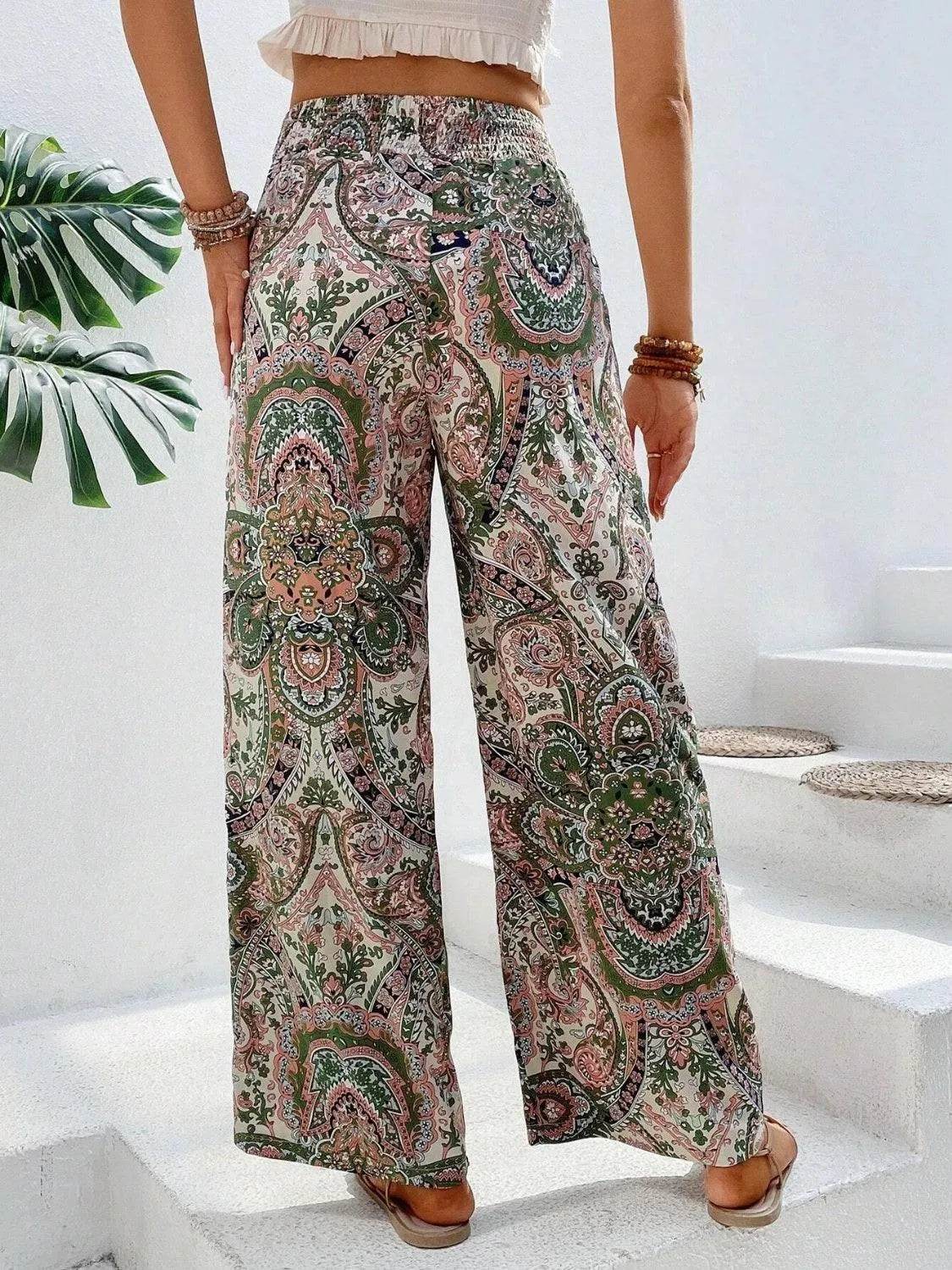 Bona Fide Fashion - Printed Wide Leg Pants - Women Fashion - Bona Fide Fashion