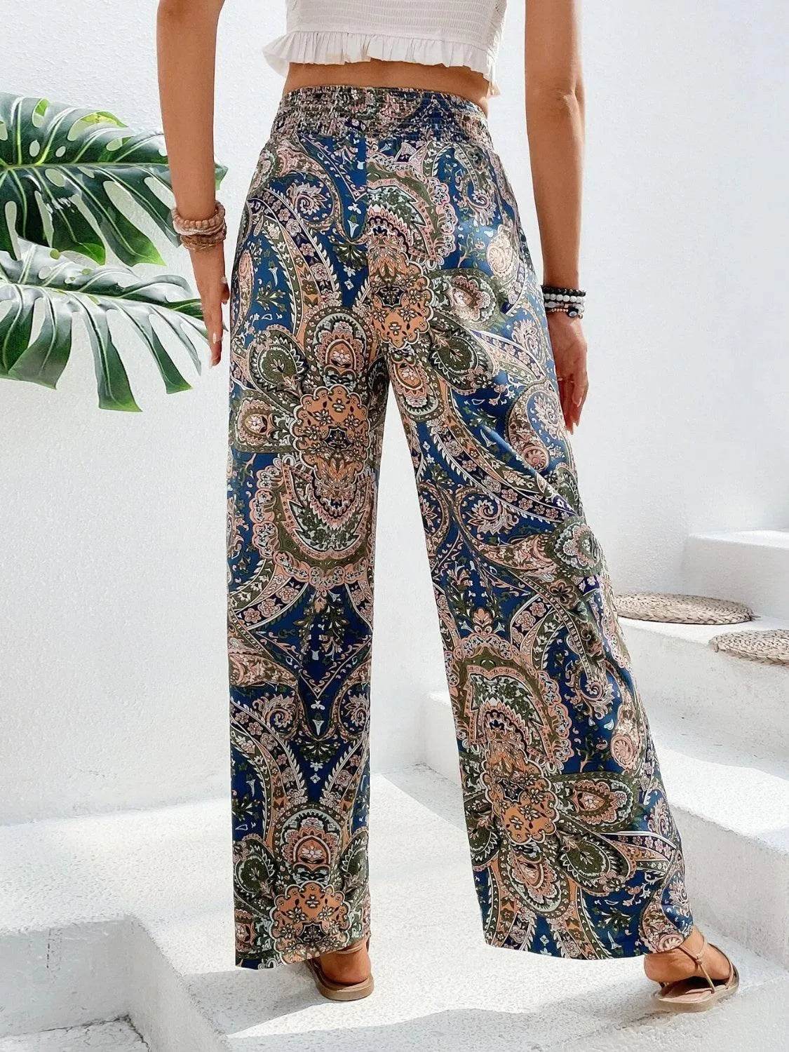 Bona Fide Fashion - Printed Wide Leg Pants - Women Fashion - Bona Fide Fashion