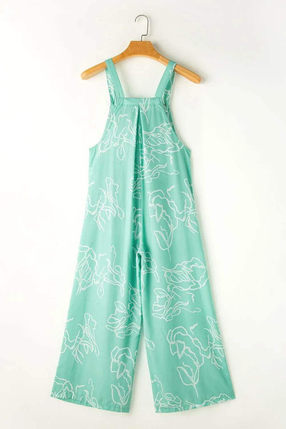 Bona Fide Fashion - Printed Wide Strap Jumpsuit - Women Fashion - Bona Fide Fashion