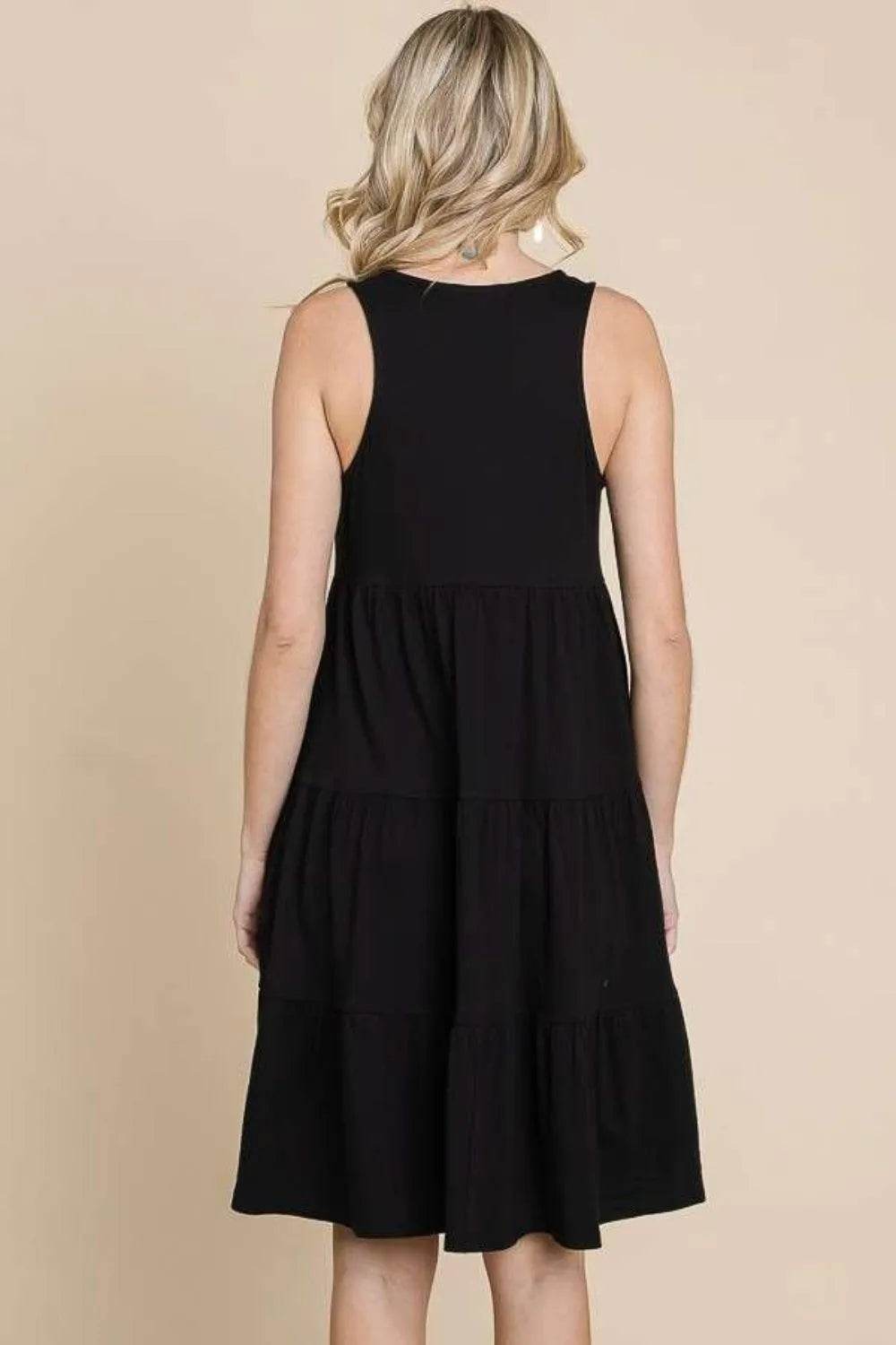 Bona Fide Fashion - Racerback Tiered Tank Dress - Women Fashion - Bona Fide Fashion