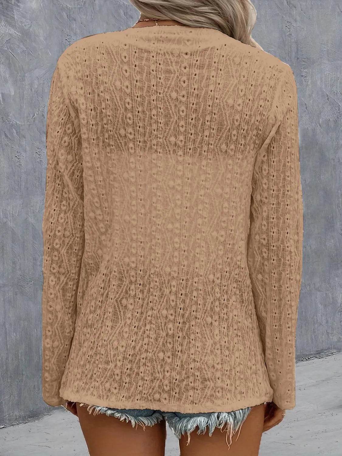 Bona Fide Fashion - Roll-Tab Sleeve Cardigan - Women Fashion - Bona Fide Fashion