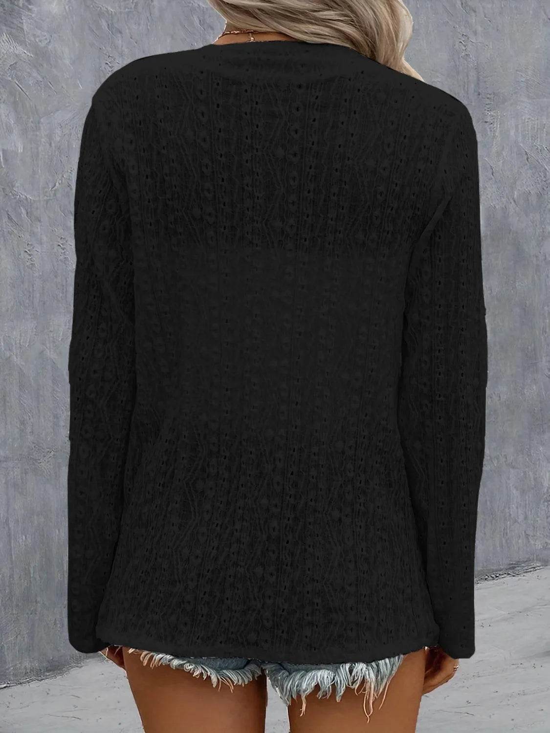 Bona Fide Fashion - Roll-Tab Sleeve Cardigan - Women Fashion - Bona Fide Fashion