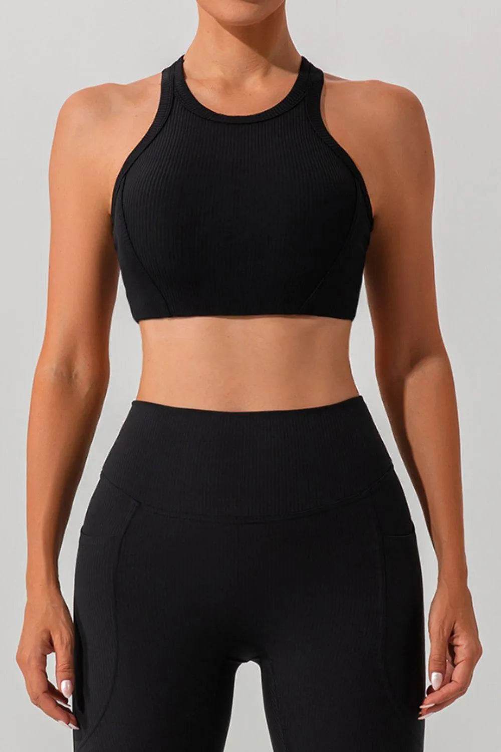 Bona Fide Fashion - Round Neck Racerback Active Tank - Women Fashion - Bona Fide Fashion