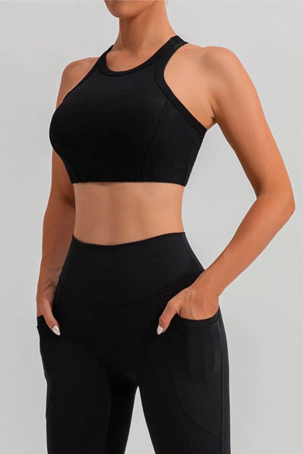 Bona Fide Fashion - Round Neck Racerback Active Tank - Women Fashion - Bona Fide Fashion