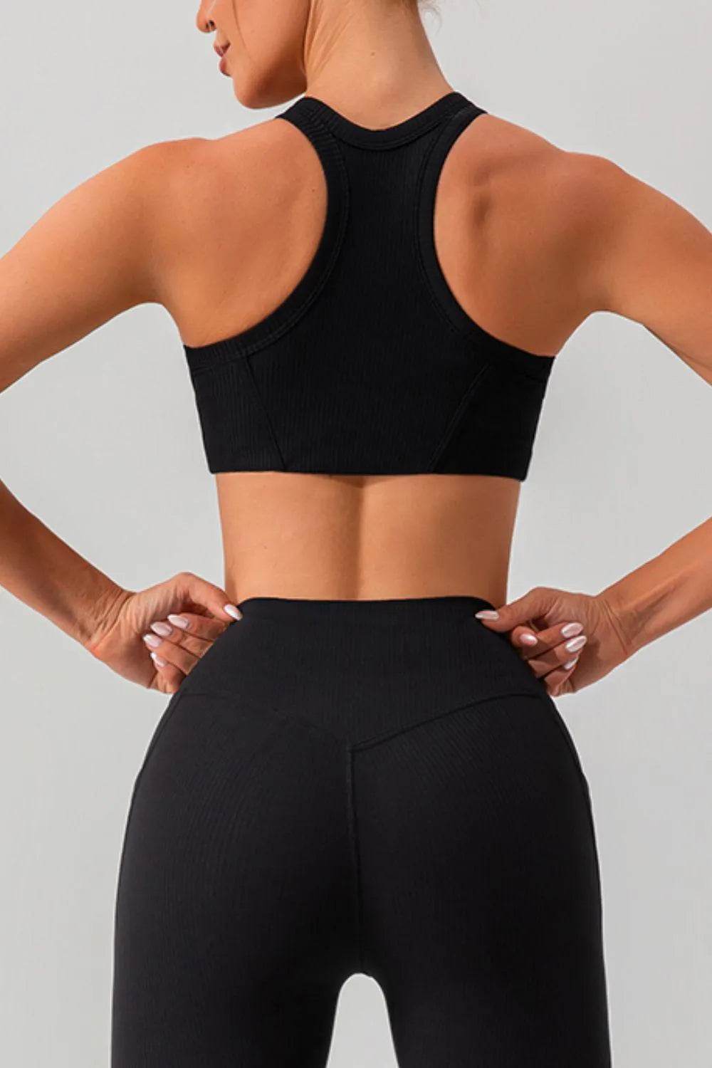 Bona Fide Fashion - Round Neck Racerback Active Tank - Women Fashion - Bona Fide Fashion