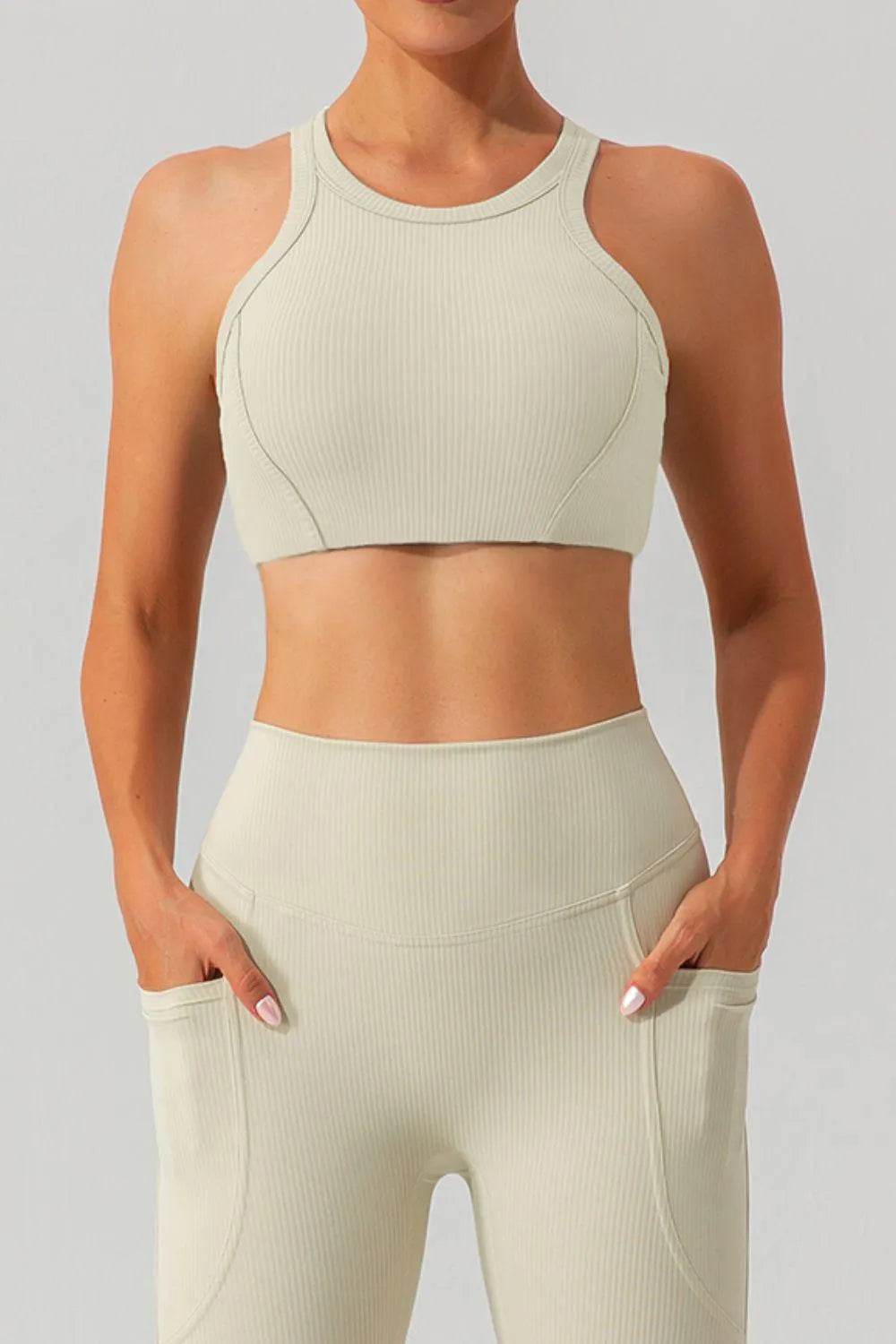 Bona Fide Fashion - Round Neck Racerback Active Tank - Women Fashion - Bona Fide Fashion