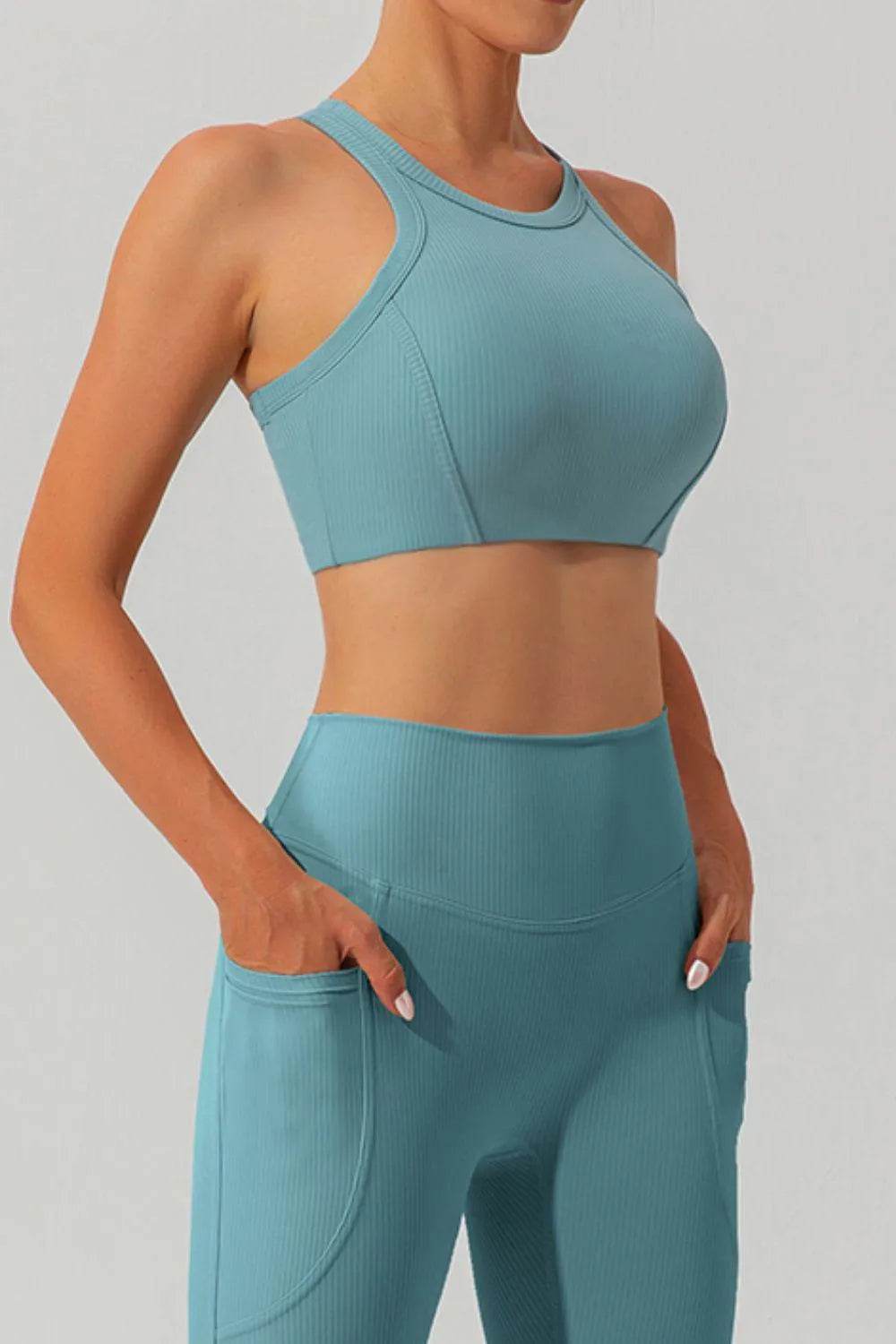 Bona Fide Fashion - Round Neck Racerback Active Tank - Women Fashion - Bona Fide Fashion
