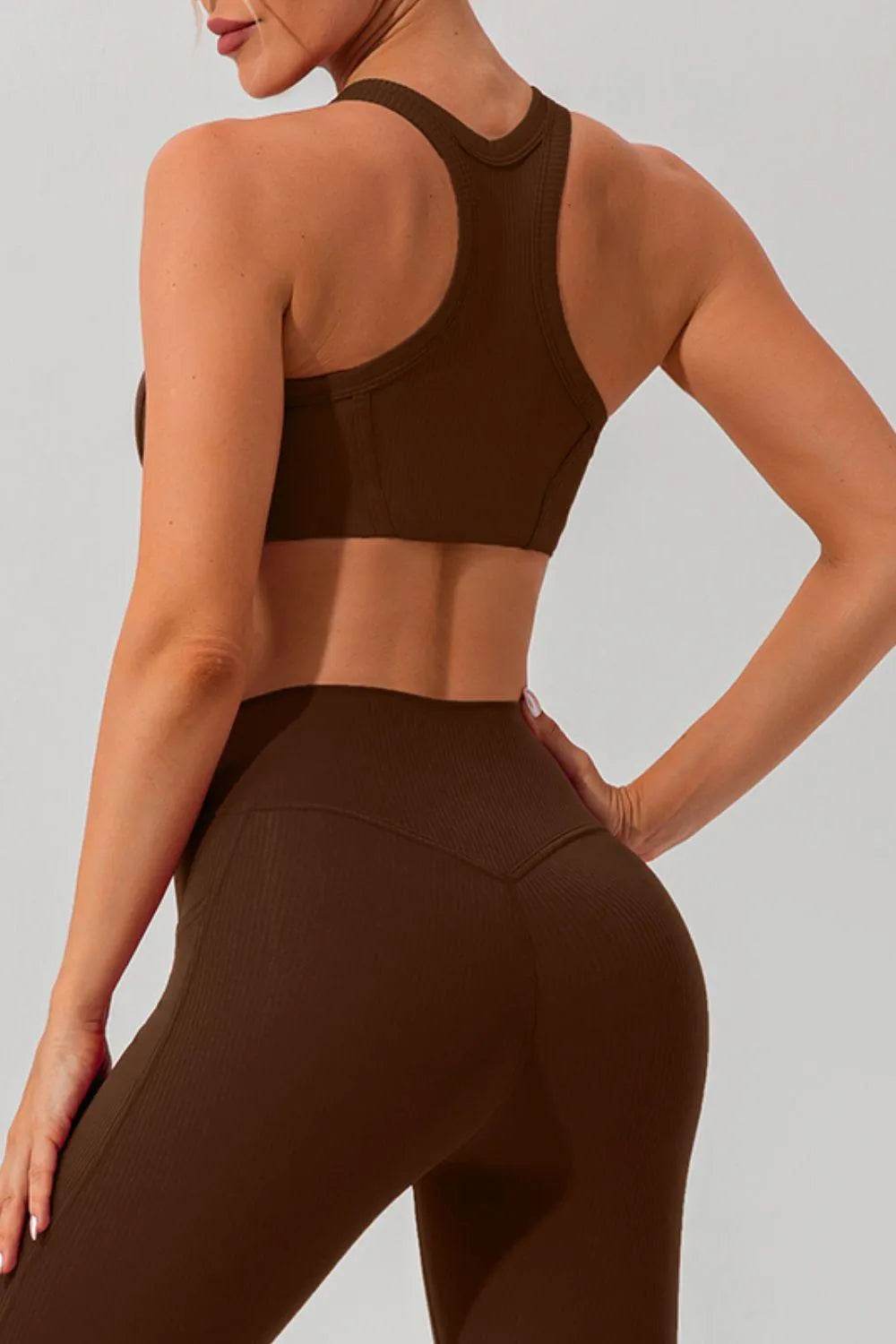 Bona Fide Fashion - Round Neck Racerback Active Tank - Women Fashion - Bona Fide Fashion