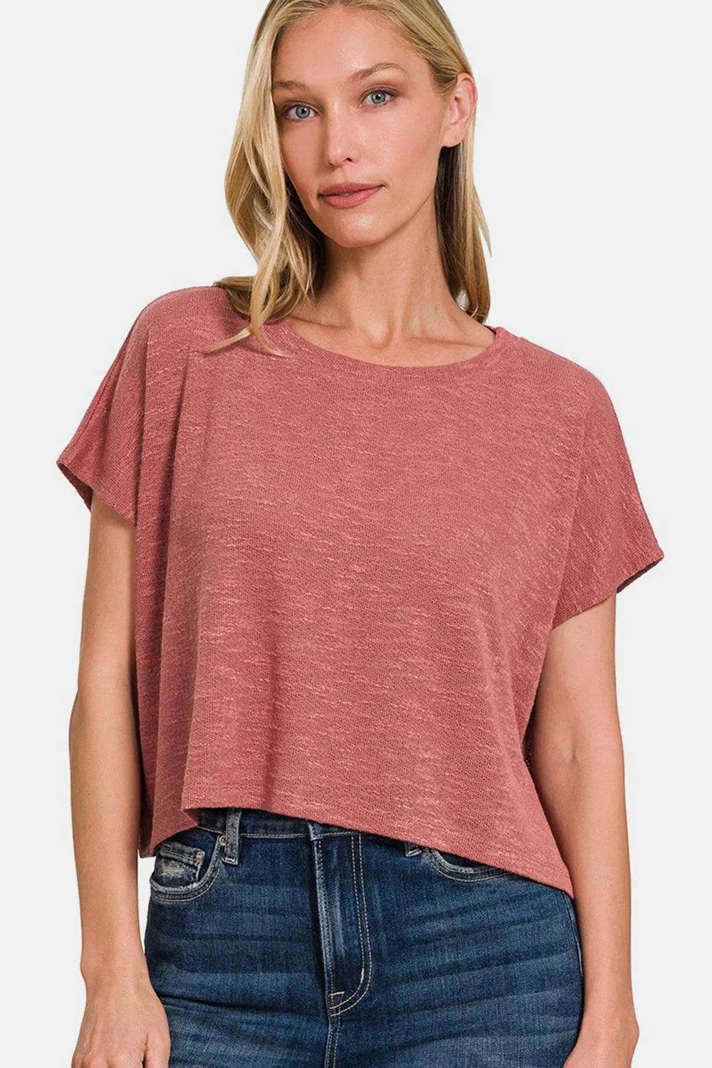 Bona Fide Fashion - Round Neck Short Sleeve T-Shirt - Women Fashion - Bona Fide Fashion