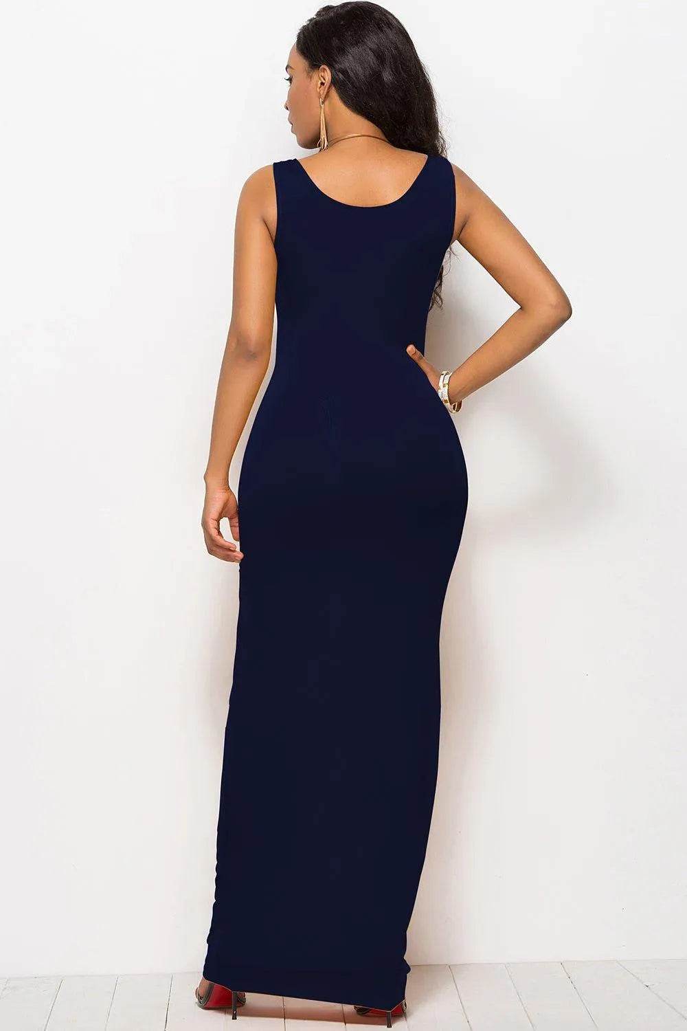 Bona Fide Fashion - Scoop Neck Wide Strap Maxi Dress - Women Fashion - Bona Fide Fashion