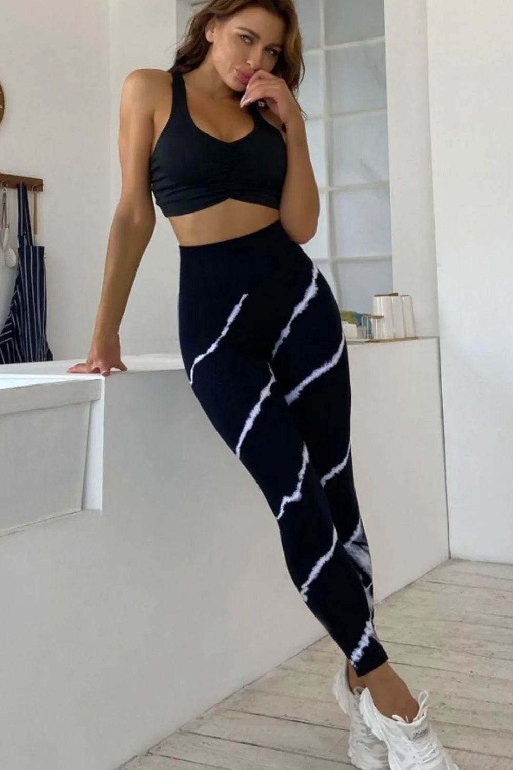 Bona Fide Fashion - Slim Fit High Waist Long Active Pants - Women Fashion - Bona Fide Fashion