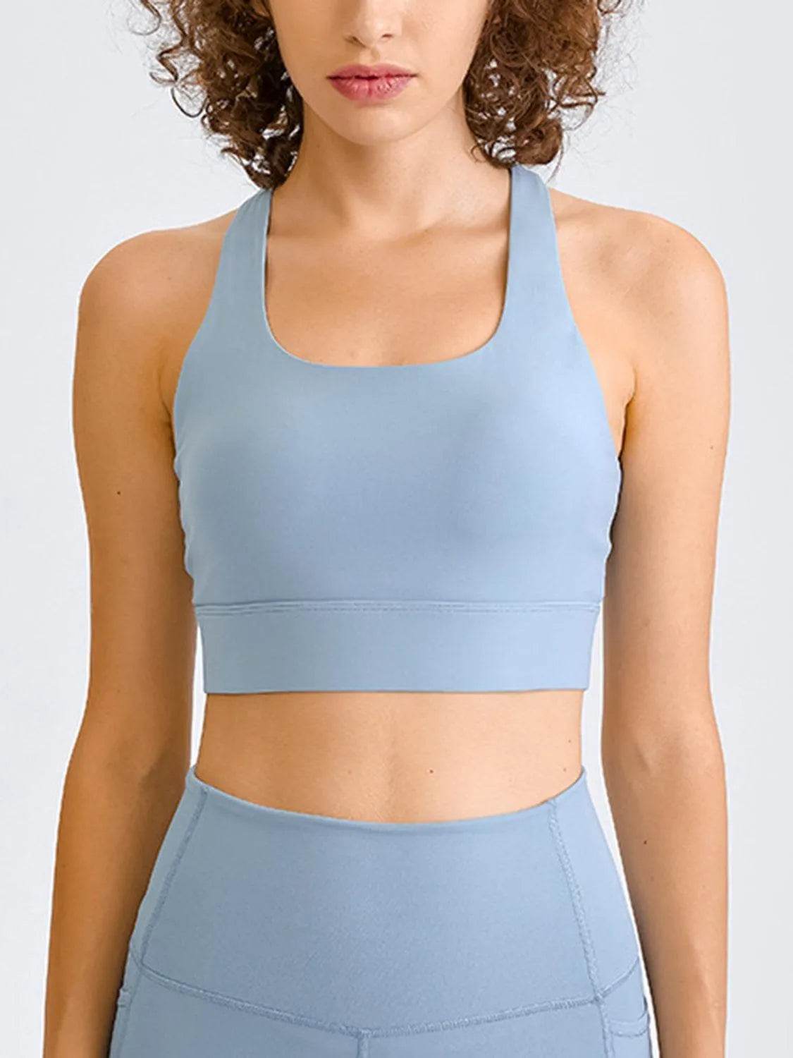 Square Neck Racerback Cropped Tank – Bold & Sporty Style | Bona Fide Fashion - Bona Fide Fashion