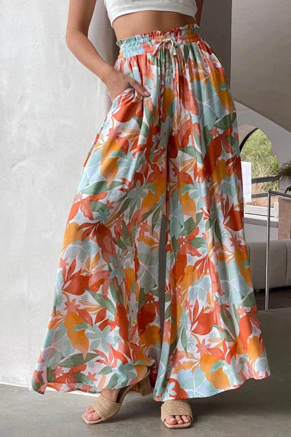 Bona Fide Fashion - Tied Wide Leg Pants - Women Fashion - Bona Fide Fashion