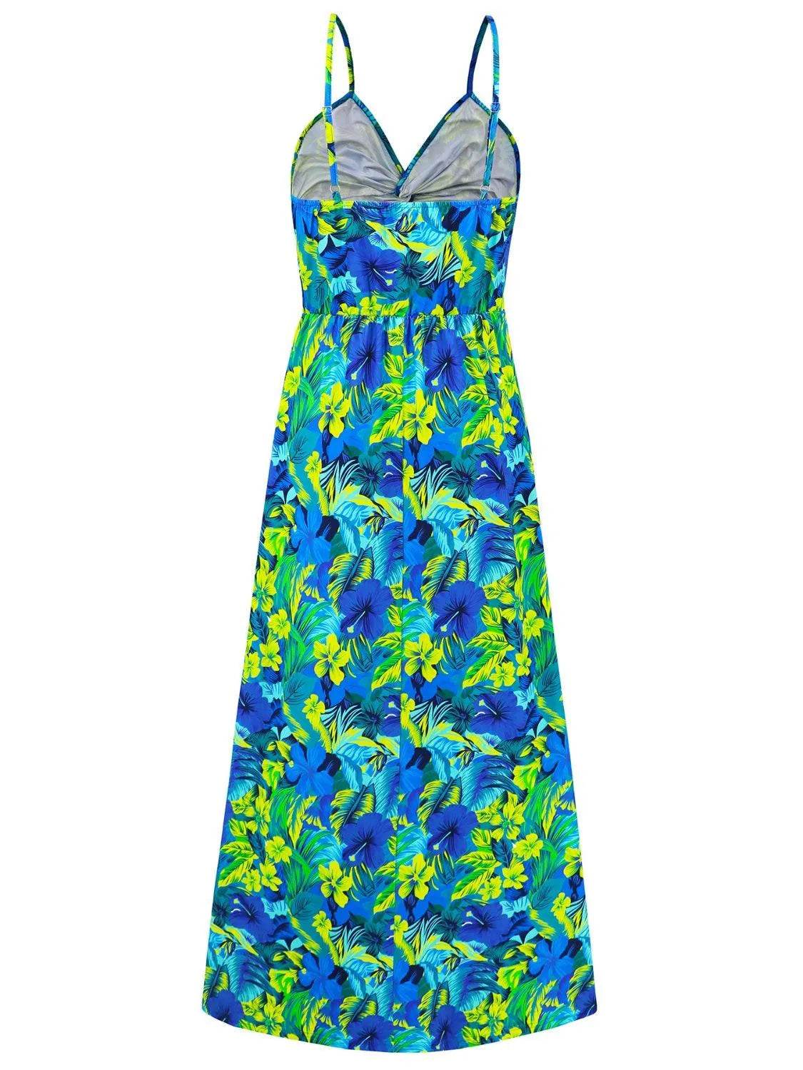 Bona Fide Fashion - Twisted Printed V-Neck Cami Dress - Women Fashion - Bona Fide Fashion