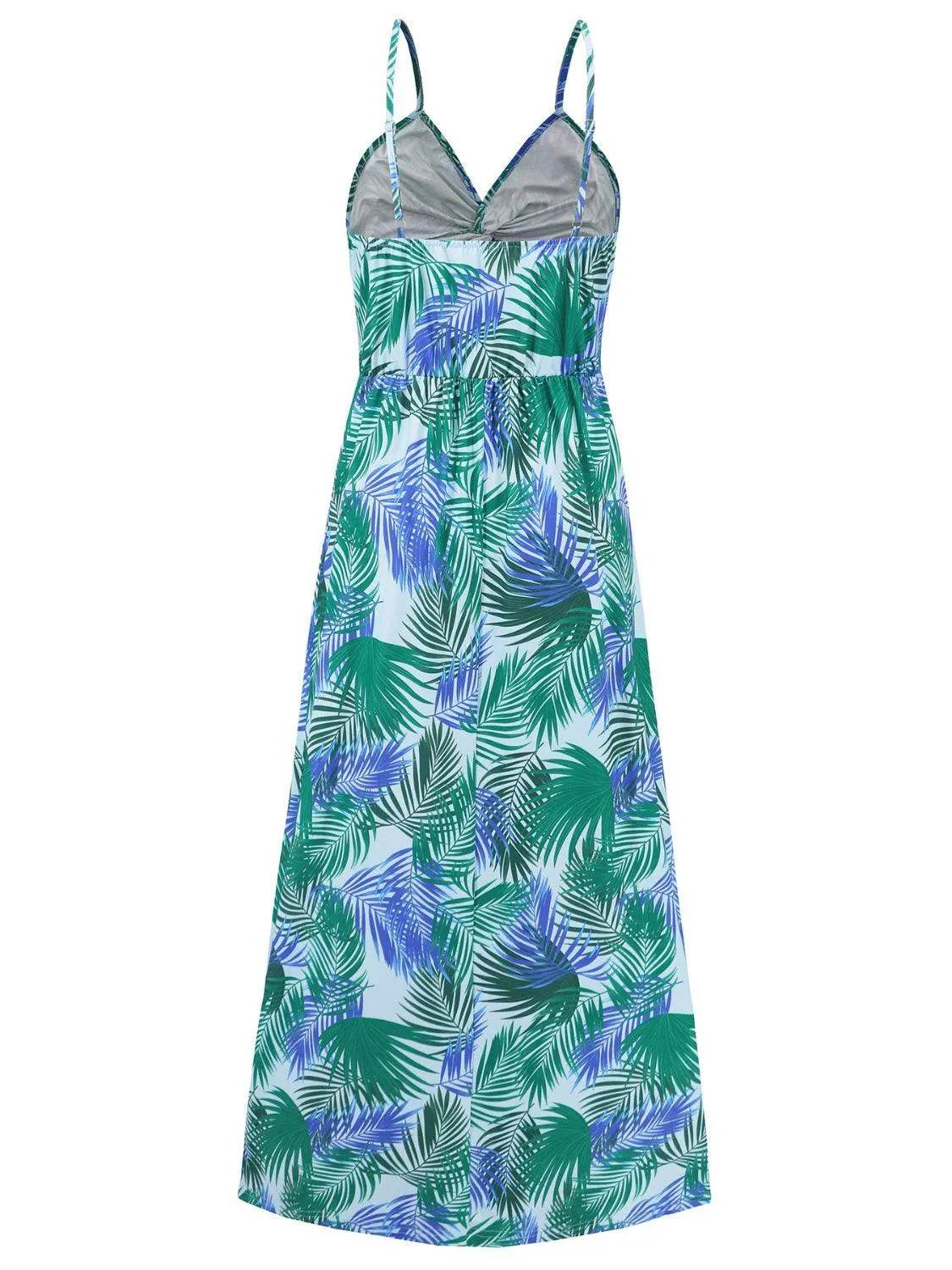 Bona Fide Fashion - Twisted Printed V-Neck Cami Dress - Women Fashion - Bona Fide Fashion