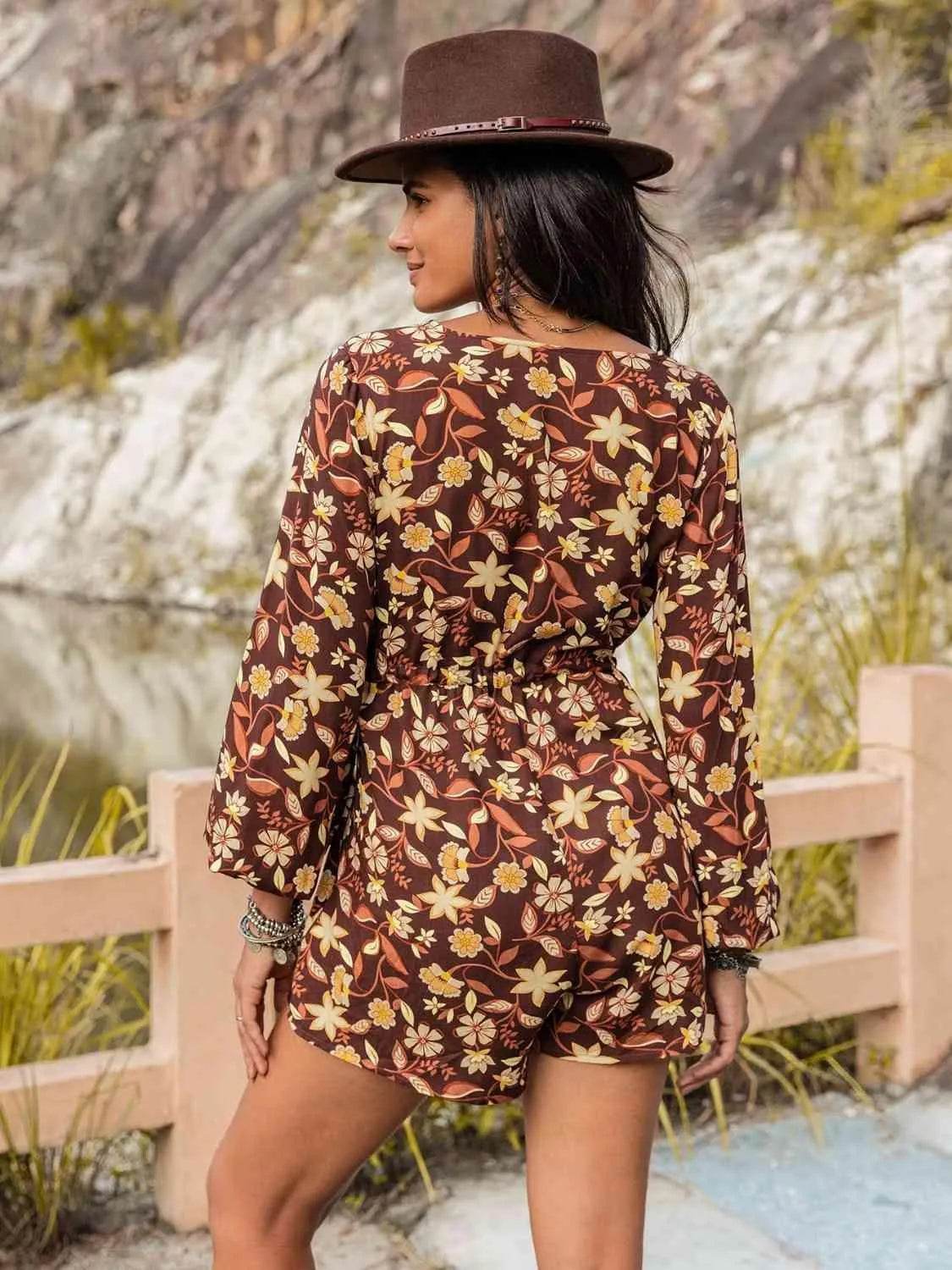 Bona Fide Fashion - V-Neck Long Sleeve Romper - Women Fashion - Bona Fide Fashion