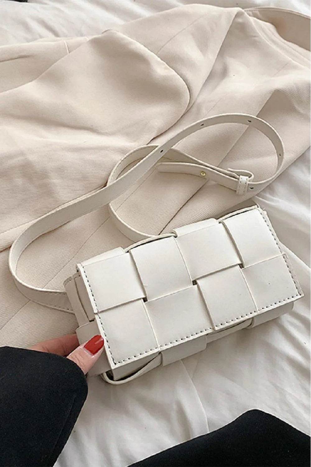 Bona Fide Fashion - Vegan Leather Woven Crossbody Bag - Women Fashion - Bona Fide Fashion