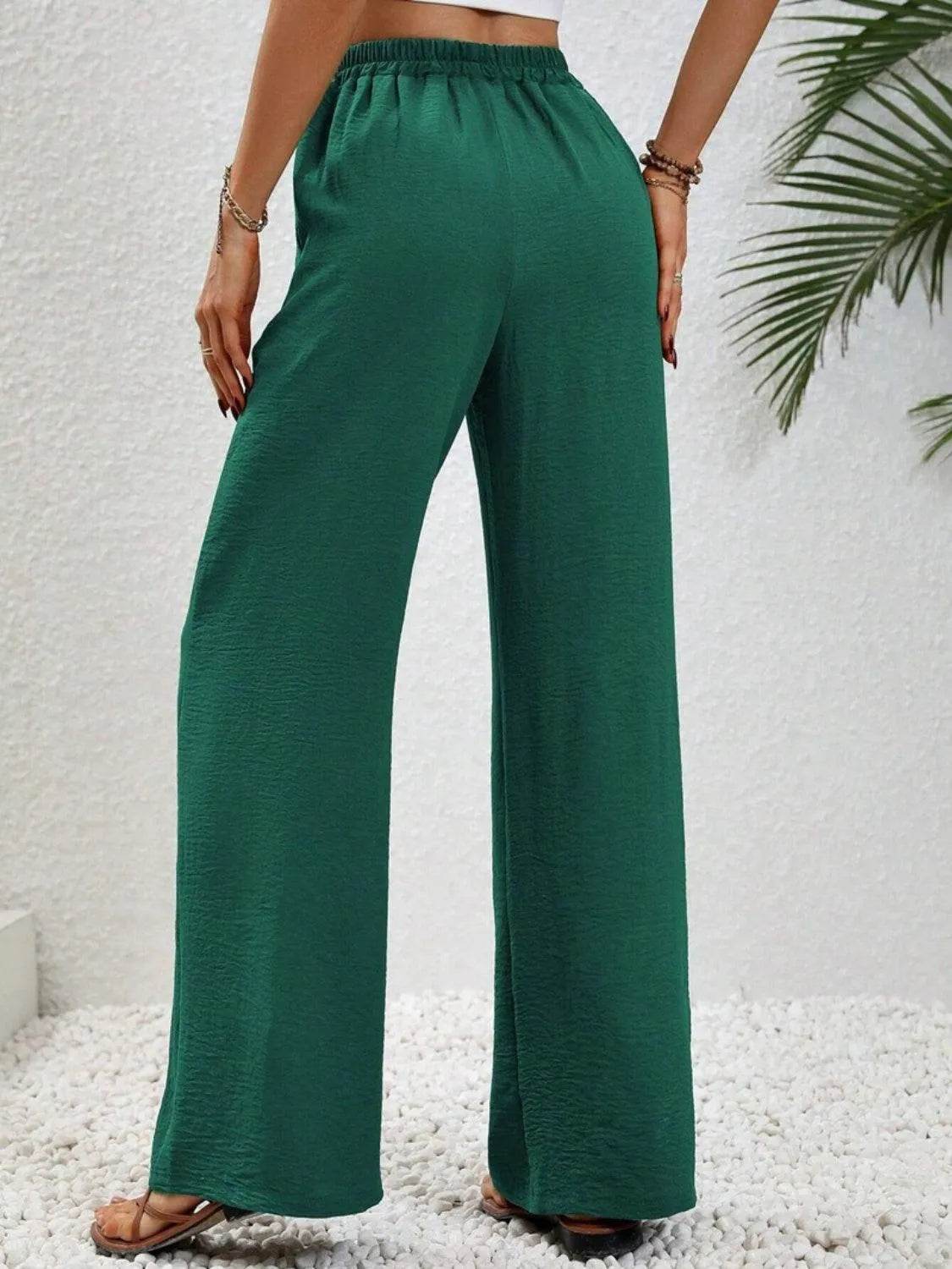Bona Fide Fashion - Wide Leg Drawstring Pants - Women Fashion - Bona Fide Fashion